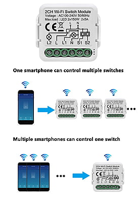 Tuya One way ON/OFF Relay Module Switch-AC Tuya One way ON/OFF Relay Module Switch-AC