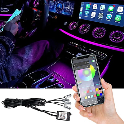 ZY Car Ambient Light 6M Interior Decorative light App Control For Dashboard Console Doors Interior Light