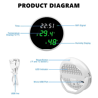 Wifi Temperature and Humidity Sensor Wifi Temperature and Humidity Sensor