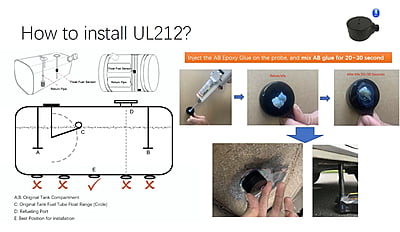 Ultrasonic Fuel Level sensor Oil Sensor